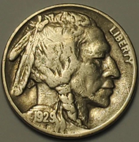 #1 nicer low mintage 1929 S Buffalo Head Nickel Cover