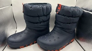 Crocs Kids Classic Neo Puff Boots J3 Lightly Used Navy Blue Snow Boots Warm - Bild 1 von 9