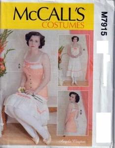 McCalls 7915 Renaissance Costume Edwardian Chemise Corset Pattern Misses New - Imagen 1 de 2