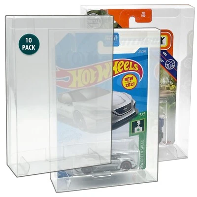 10X Hot Wheels Carded Mainline & Matchbox Basic Protector Case Display & Storage - Image 1 of 4