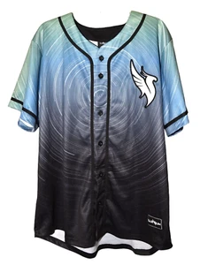 Illenium Blue Illenials Green Swirl EDM Rave Baseball Trikot XL Electric Family - Bild 1 von 13