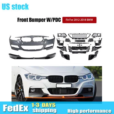 Complete Bumper For 2012-2018 BMW F30 F35 3 Series And M-Sport Style W/ PDC - Изображение 1 из 4