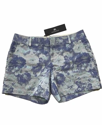 NUEVO Pantalones Cortos Banana Republic Monograma Mujer Azul Floral Talla 0 Foto 1 de 4