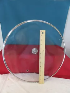 14" Zoll Glasdeckel für Pfanne Bräter Pfanne mit Entlüftungsloch - Bild 1 von 3