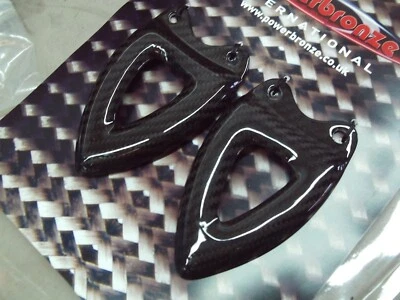 Placas de talón para Triumph Speed Triple 2008-2010 fibra de carbono brillante Foto 1 de 4