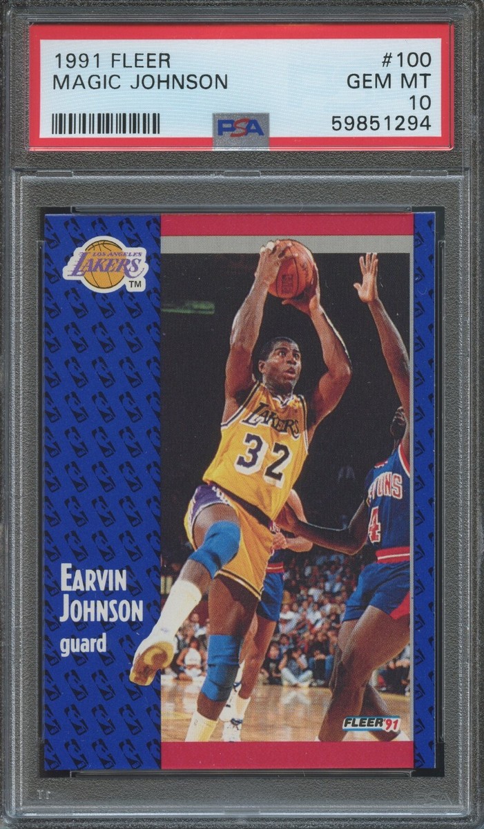 Fleer Magic Johnson 10 Graded Basketball Sports Trading