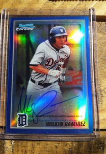 2010 Bowman Chrome Autograph Blue Refractor Wilkin Ramirez #BCP191 011/150