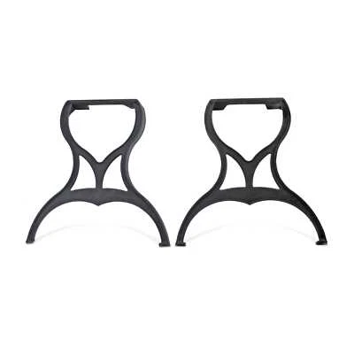 Patas de mesa de hierro fundido dúctil industrial vintage - Juego de 2 Foto 1 de 4