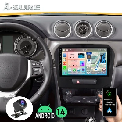 Radio estéreo Wifi Carplay Android 14 para Suzuki Vitara 2015-2024 GPS Navi DSP BT Foto 1 de 4