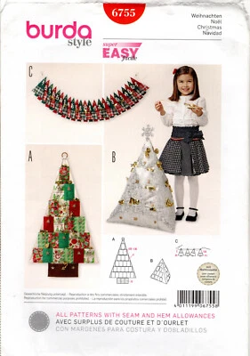 "Christmas" BURDA Craft Sewing Pattern # 6755 Home Decor Decoration NEW - Image 1 of 4