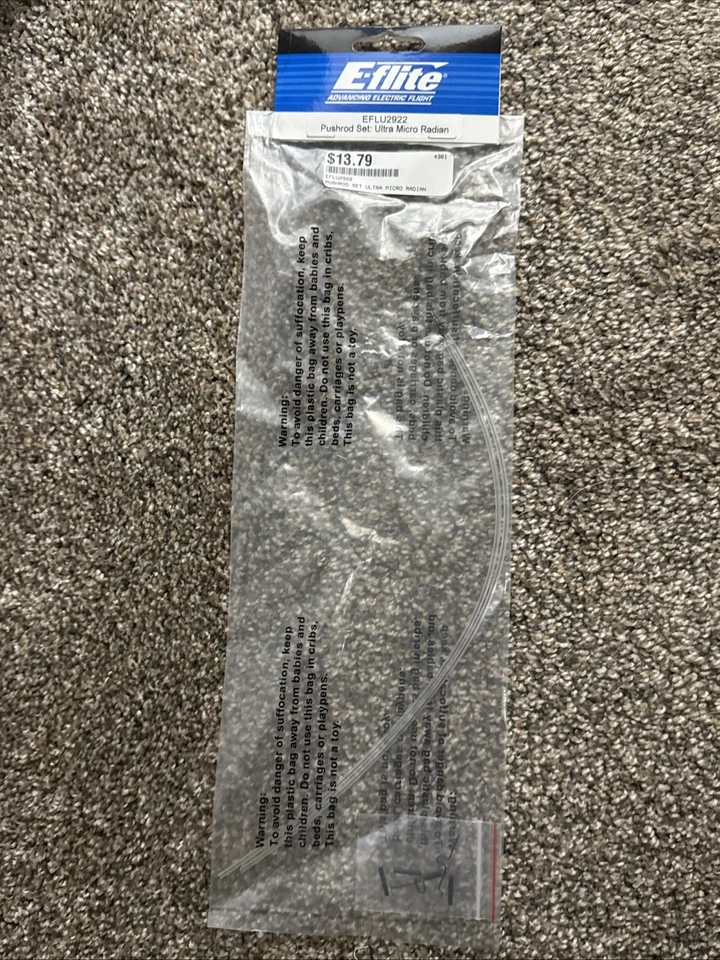 E-flite Pushrod Set Ultra Micro Radian EFLU2922 Replacement Airplane Parts - Image 1 of 1