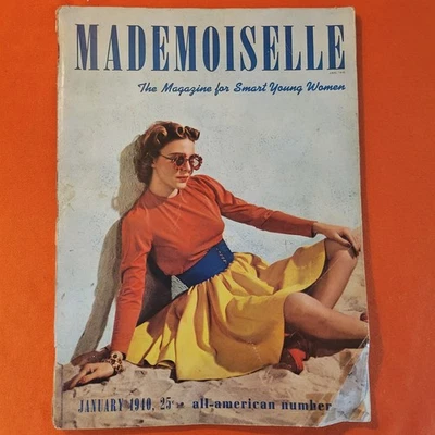 Vintage Mademoiselle Magazine January 1940 All-American Number Foto 1 de 4