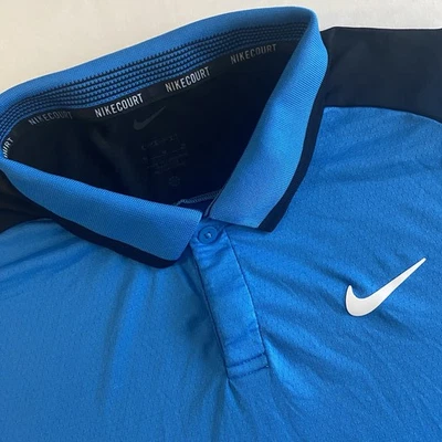 Nike Court Advantage Dri-Fit Tennis Polo Men Medium SLIM Shirt - Image 1 of 4
