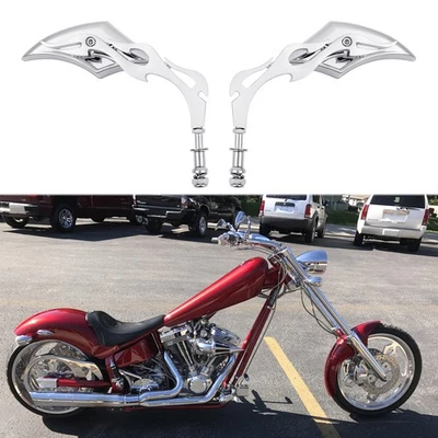 Espejos retrovisores de llama cromados para motocicleta American Ironhorse Slammer Texas Chopper Foto 1 de 4
