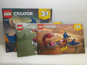 Lego Creator 3-in-1 ~ 31102 ~ Fire Dragon, Saber Tooth & Scorpion *MANUALS ONLY* - Picture 1 of 1
