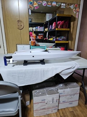 Traxxas Spartan® SR 6S High-Performance Brushless RTR Race Boat (Orange) - Image 1 of 4