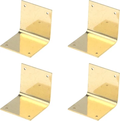 Protector de esquina de ángulo recto de 90 grados de latón puro 4 piezas soportes de esquina alcanfor... Foto 1 de 4