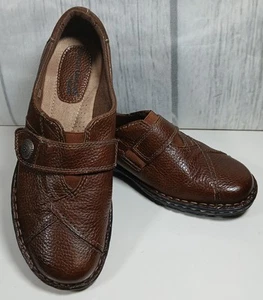 Earth Origins Brown Evelyn Leather Suede Loafer Slip On Flat Shoe Size 8M NWOB - Picture 1 of 11