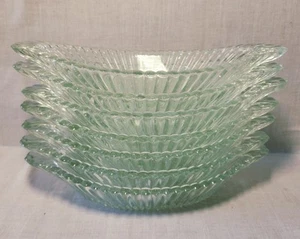 Jeanette Glass Clear Banana Split Boat Ice Cream Bowl Sauce Boat Lot Of (7) - Picture 1 of 5