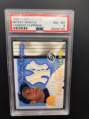 Camiseta Fleer Greats of Game Yankees Clippings 2000 Mickey Mantle PSA 8 casi nueva-como nueva SP Foto 1 de 2