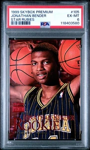 SkyBox Premium Star Rubies #105 1999-00 Jonathan Bender Rookie RC SSP/45 PSA 6 - Imagen 1 de 2