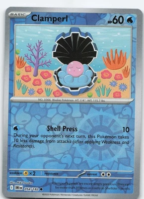 Clamperl - 054/182 Common Reverse Holo SV10: Destined Rivals NM Pokémon - Image 1 of 2