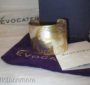 DESIGNER EVOCATEUR STOCKHOLM SILVER/GOLD VOYAGES CUFF BRACELET VO132 RETIRED NOS - Picture 1 of 5