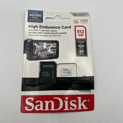 SanDisk High Endurance 512GB microSD With Adapter (SDSQQNR-512G-GN6IA) - Image 1 of 2
