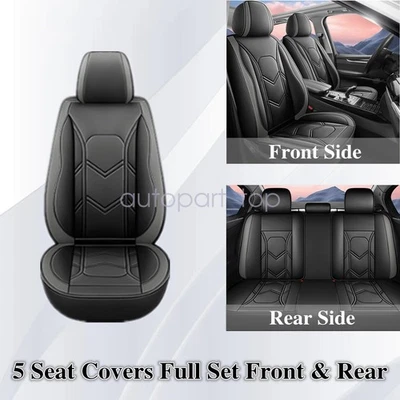 For Nissan Rogue Altima Armada Versa Maxima Car Seat Cover PU Leather 5-Seats - Image 1 of 4