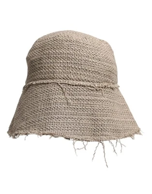 Dolce & Gabbana Beige Linen Wide Brim Bucket Men's Hat Authentic - Image 1 of 4