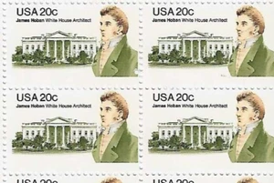 US James Hoban 20c Stamp Block of 4 Scott #1936 - Picture 1 of 1