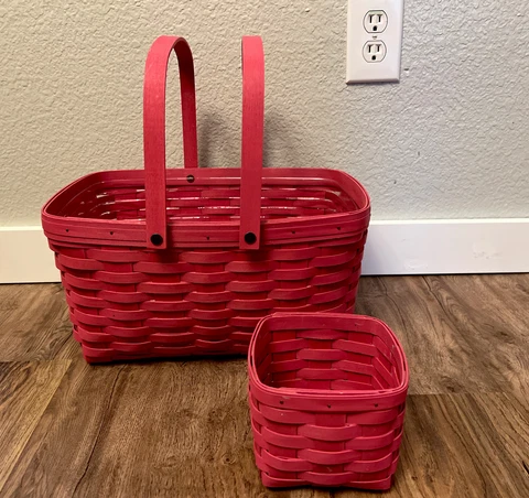 Longaberger Summer Brights basket lot Cover