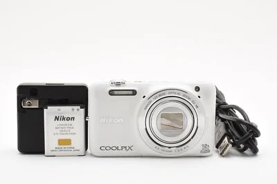 Nikon COOLPIX S6600 White 16.0MP Digital Camera Japan [Exc+++] #2460141A - Image 1 of 4
