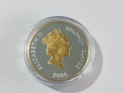 Silver coin twenty five dollars Elizabeth II Solomon Islands 2006  #216 - Image 1 of 4