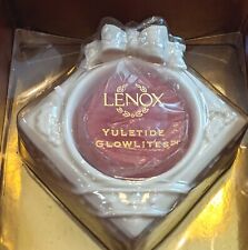 Lenox Package Tea Light Yuletide Glowlites Porcelain Christmas Light Candle NEW