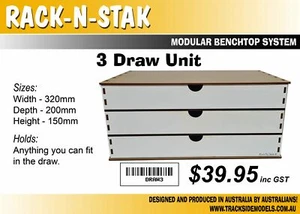 Rack N Stak - 3 Draw Unit - DRAW3 - Picture 1 of 1