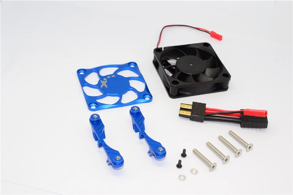TRAXXAS X-MAXX 7076 GPM BLUE ALUMINUM MOTOR HEATSINK COOLING FAN TXM018FAN - Image 1 of 1