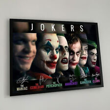 Joker Movie Phoenix Joker and Ledger Joker Signature Poster