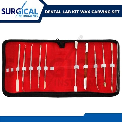 Kit de laboratorio dental conjunto de herramientas de tallado de cera instrumentos dentales quirúrgicos grado alemán Foto 1 de 3