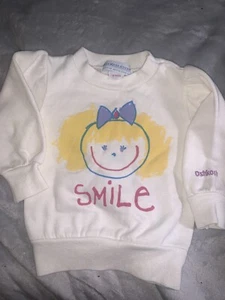 Felpa OSHKOSH B'GOSH Vintage SMILE Happy bambino colorata 18 mesi (Q) - Foto 1 di 9