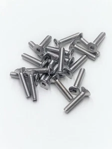 Stainless Steel 2.5x12mm Flat Head Machine Screws (20) Losi LOS235010 HEX Axial - Picture 1 of 1