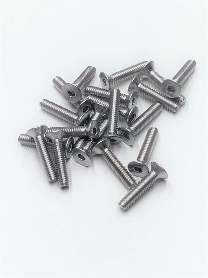 Stainless Steel 2.5x12mm Flat Head Machine Screws (20) Losi LOS235010 HEX Axial - Image 1 of 1