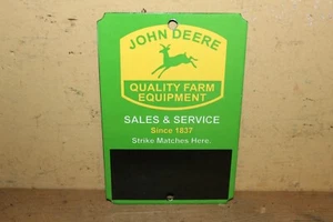 Letrero de porcelana John Deere de calidad agrícola equipo agrícola 4 patas ciervo partido huelga - Imagen 1 de 4