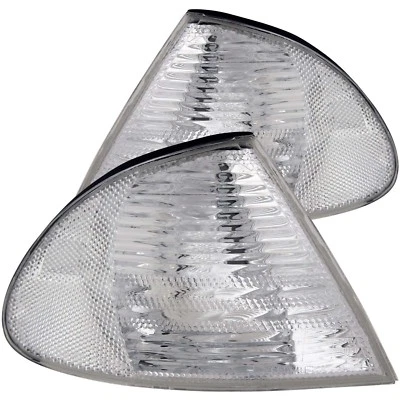 Pair Clear Corner Parking Signal Lights for 1999-2001 BMW E46 3-Series Sedan - Image 1 of 2
