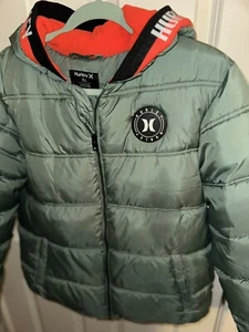 Hurley Boys Jacket Size X-Large Green Hoodie 13-15 YRS - Picture 1 of 5