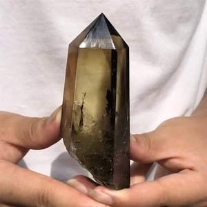 260g Natural Smokey Citrine Quartz Obelisk Quartz Crystal Point Wand XA5038 - Picture 1 of 11