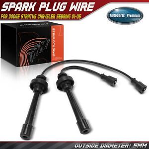 2x Spark Plug Wire Set for Dodge Stratus Chrysler Sebring 01-05 Mitsubishi 2.4L