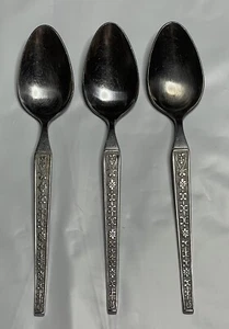 3 Cordova Edelstahl Besteck von Riviera Japan schwarze Akzent Löffel 6 1/4" - Bild 1 von 5