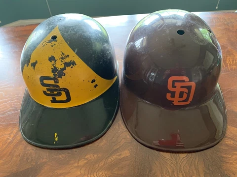 Vintage San Diego Padres 1980s Souvenir Batting Helmets - Lot of 2 Cover