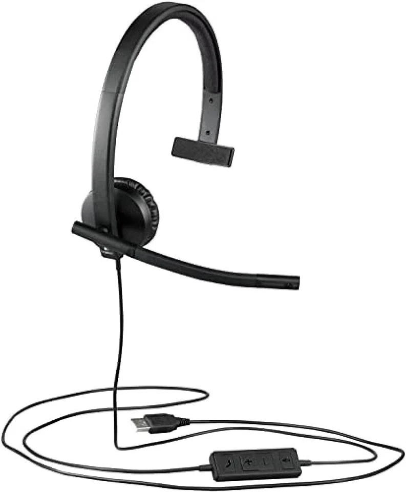 Logitech H570e USB Mono Wired Headphones with Noise-Cancelling Microphone - Image 1 of 4